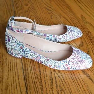 NWT J.Crew ankle-strap ballet flats with a tie